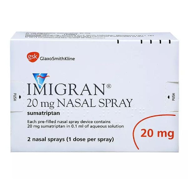 Imigran Nasal Spray 20mcg pack of 2 courierpharmacy.co.uk