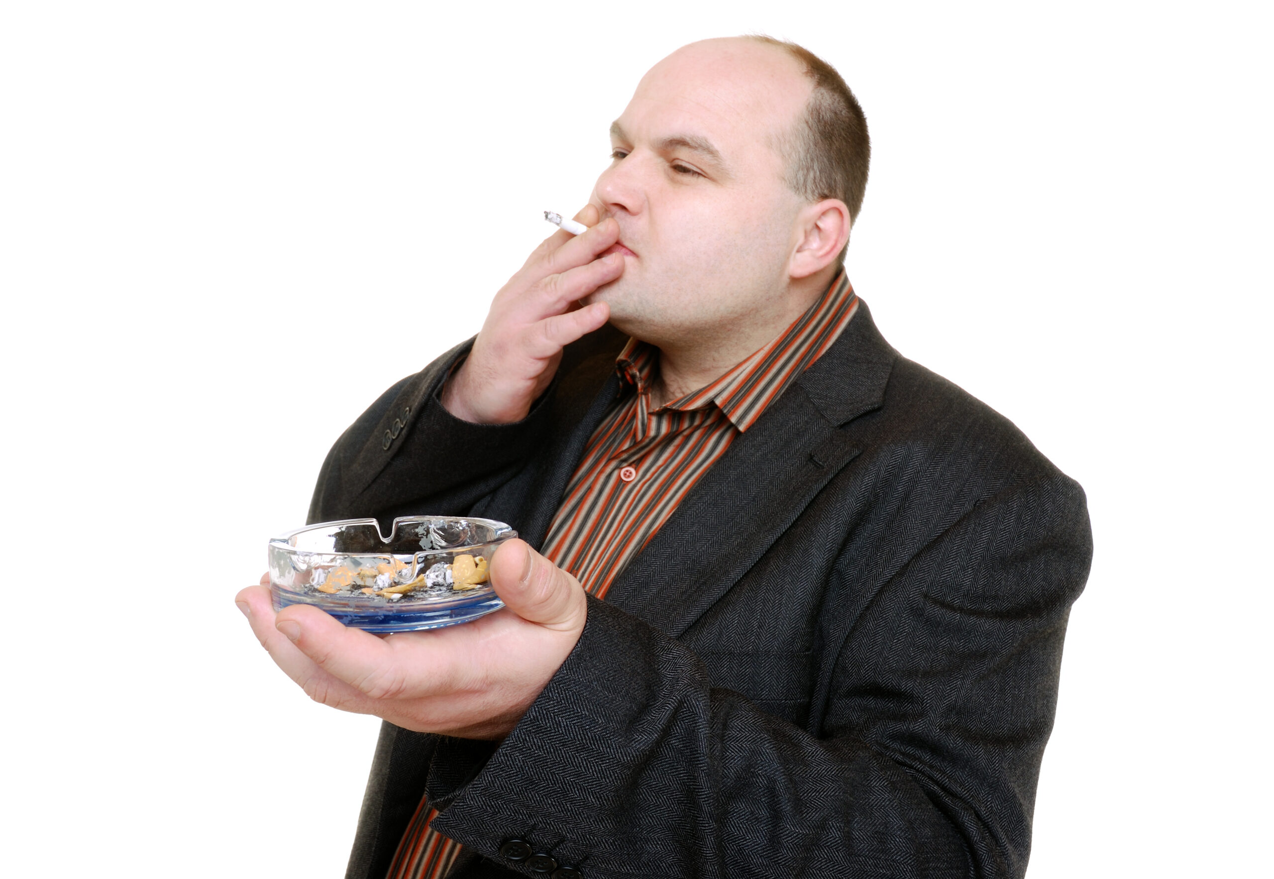 Man,Smokes,A,Cigarette