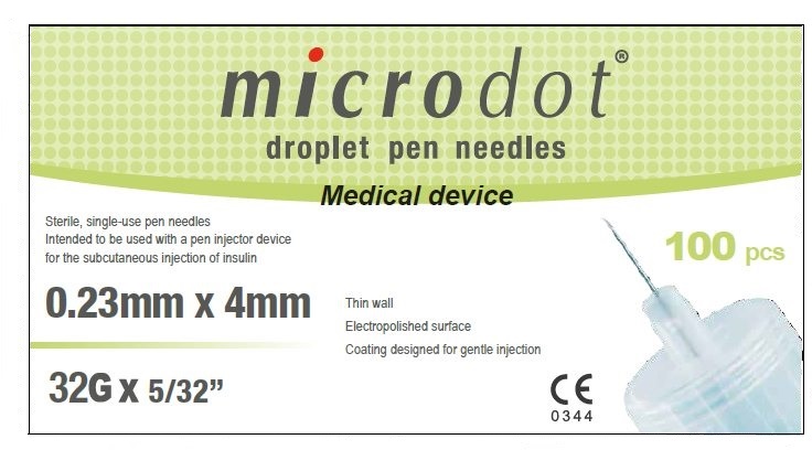 Microdot Max 4mm 32G needles courierpharmacy.co.uk