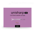 Unisharp 30G 0.5 purple fixed needles syrine 1ml courierpharmacy.co.uk