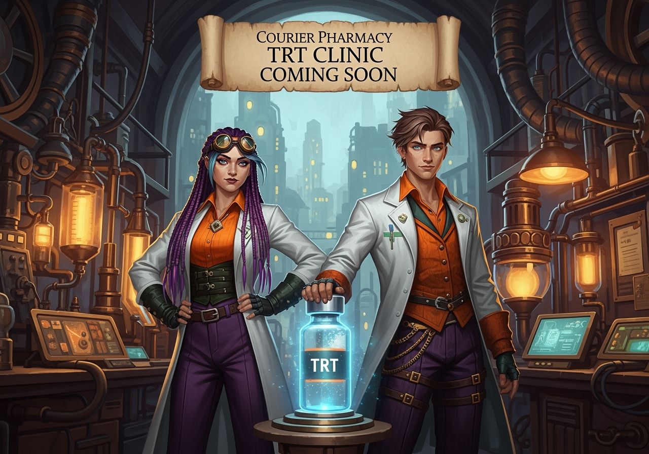 Courier Pharmacy TRT clinic coming soon courierpharmacy.co.uk