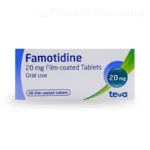 Famotidine 20mg tablets sold by courierpharmacy.co.uk