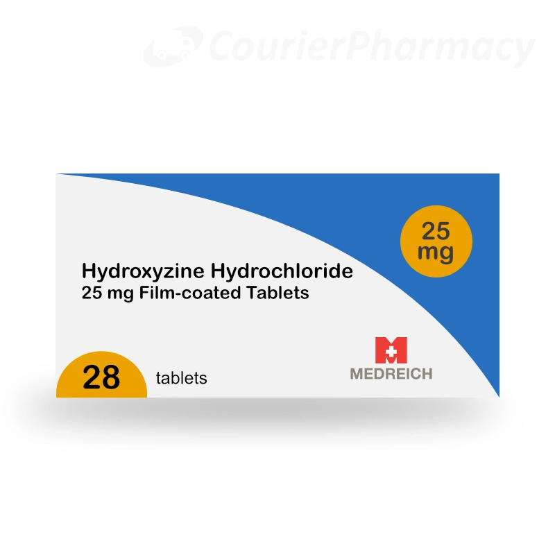 Hydroxyzine 25mg tablets by courierpharmacy.co.uk
