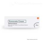 Eumovate Cream 100g tube pack (clobetasone butyrate 0.05%) for eczema and dermatitis flare-ups – courierpharmacy.co.uk
