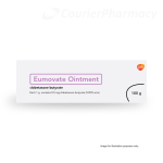 Eumovate Ointment 100g tube pack (clobetasone butyrate 0.05%) for eczema and dermatitis flare-ups – courierpharmacy.co.uk