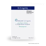 Lumigan 0.3mg unit dose vials eyelash growth courierpharmacy.co.uk