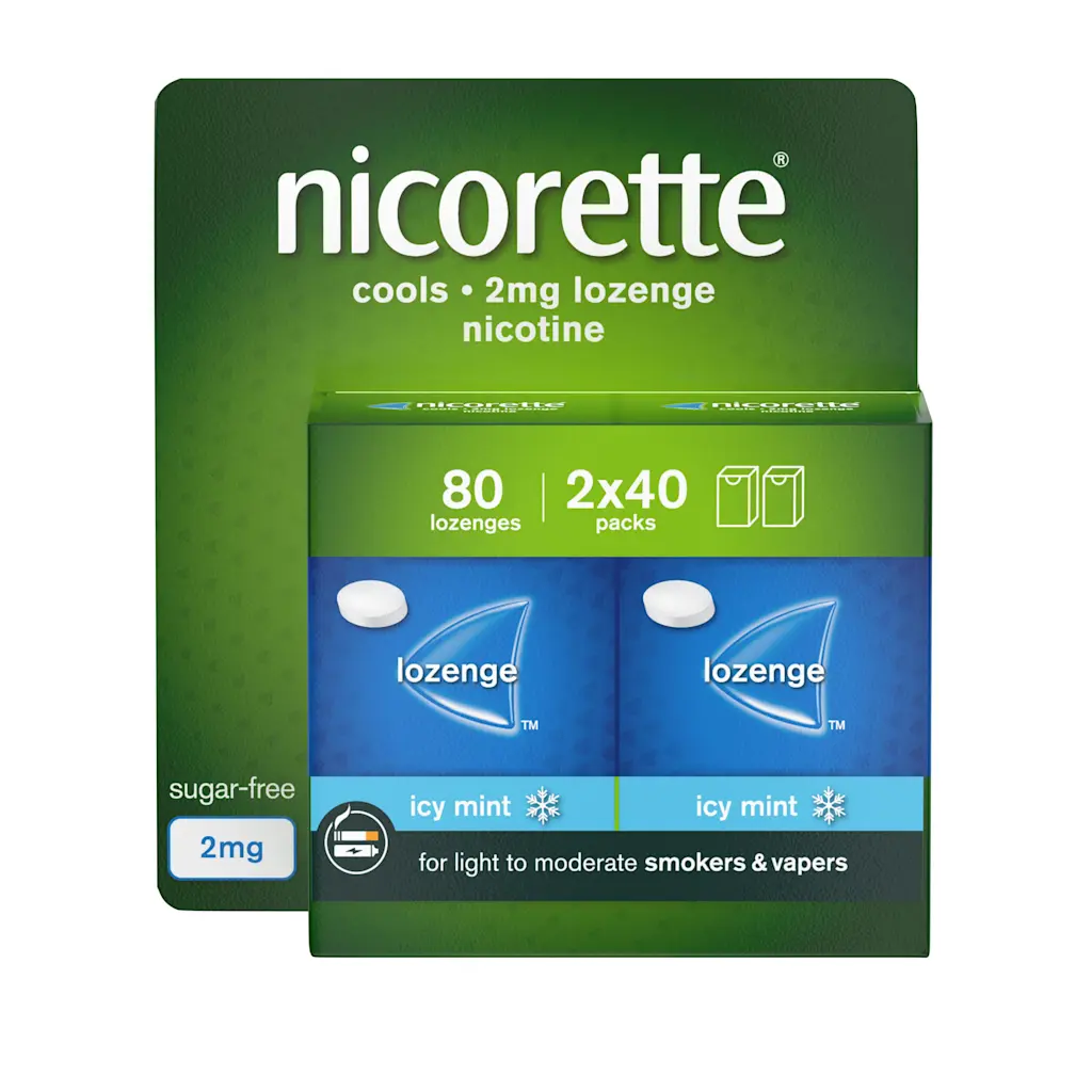 Nicorette cools lozenge icy mint 2mg 160 pack courierpharmacy.co.uk