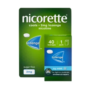 Nicottte cools lozenge icy mint 2mg pack size 40 courierpharmacy.co.uk