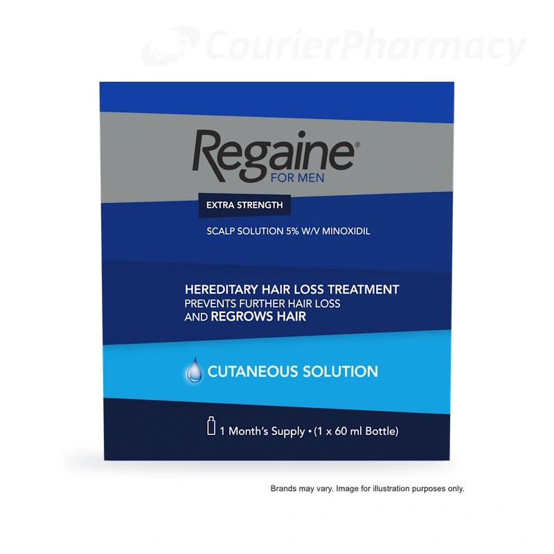 Regaine For Men Extra Strength Scalp Solution 5% (60ml) courierpharmacy.co.uk