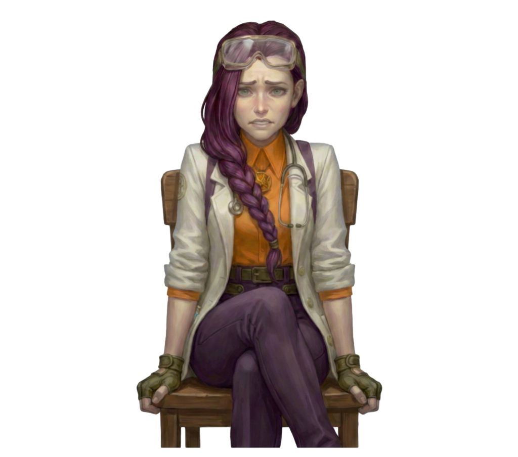 DR Ada Jex Cori sitting uncomfortably courierpharmacy.co.uk