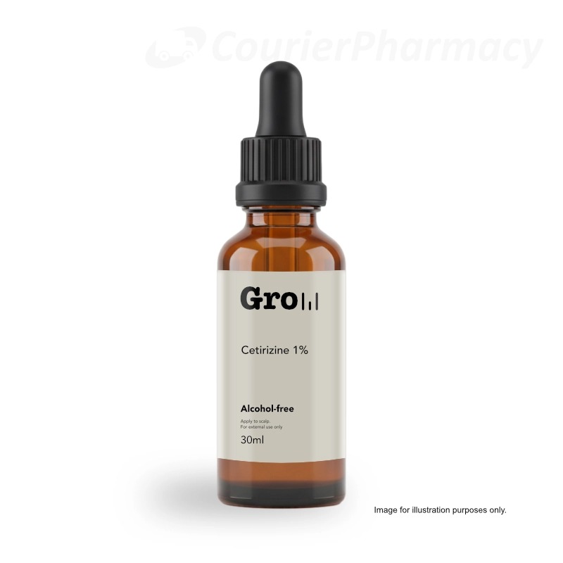 Cetirizine 1% in Trichosol Topical Hair Loss Solution