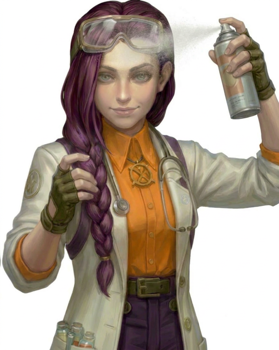 Dr Ada Jex Cori using hair spray courierpharmacy.co.uk
