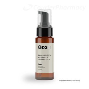 Finasteride 0.2%, minoxidil 5%, tretinoin 0.01% in topical hair loss foam