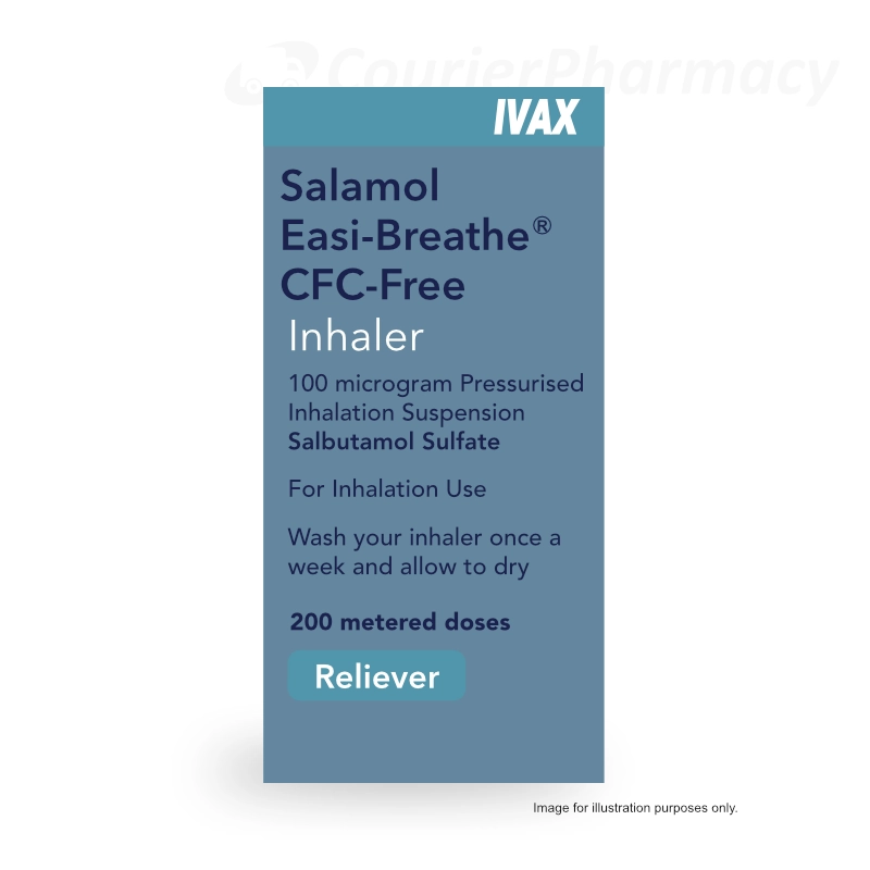 Salamol Easi Breathe inhaler courierpharmacy.co.uk