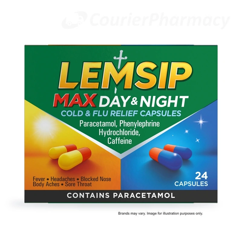 Lemsip Max Day and Night Cold and Flu Relief Capsules courierpharmacy.co.uk