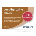 Levothyroxine 100 microgram Tablets courierpharmacy.co.uk
