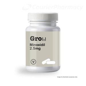 Minoxidil 2.5mg capsules pack size 30 courierpharmacy.co.uk
