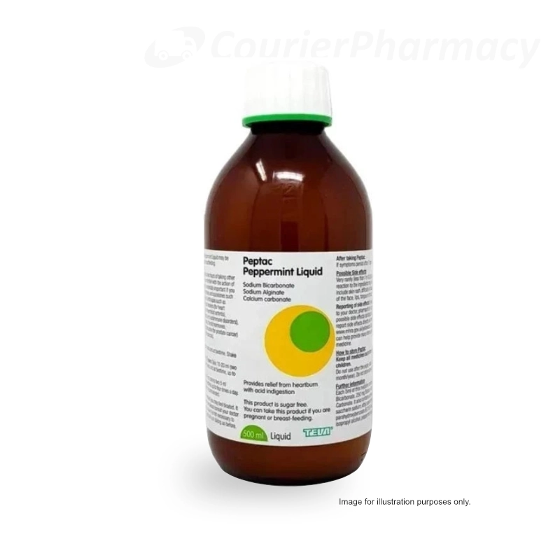 Peptac Peppermint Flavour Antacid 500ml courierpharmacy.co.uk