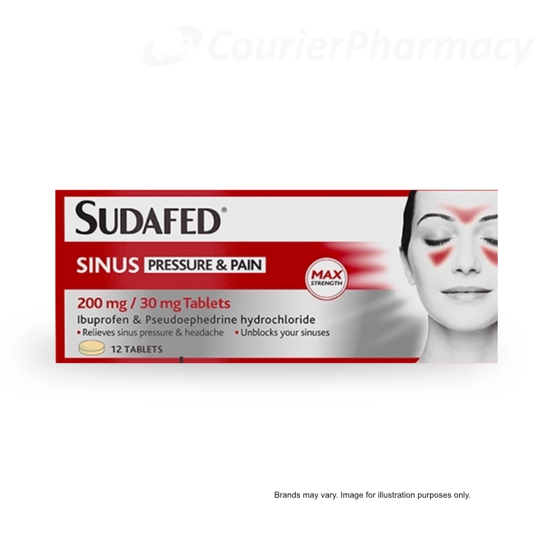 Sudafed Sinus Pressure and Pain tablets courierpharmacy.co.uk