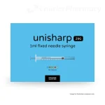 Unisharp 29G 12mm fixed needle syringe courierpharmacy.co.uk
